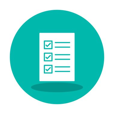 Kontrol Listesi web simgesi, vektör illüstrasyonu 