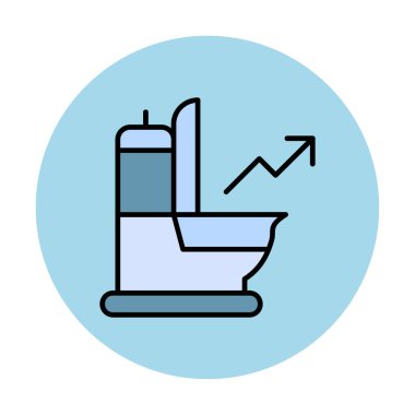 Ok simgesi vektör illüstrasyonlu idrar 