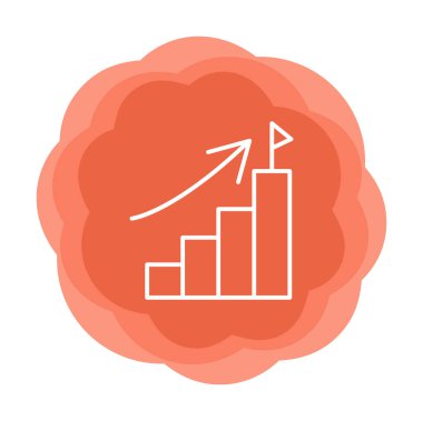 büyüyen grafik simgesi, vektör çizim