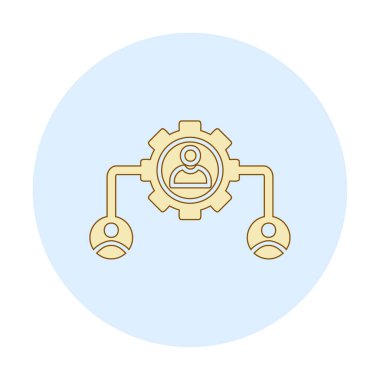 Daire Yönetim simgesi. vektör illüstrasyonu