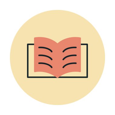 açık kitap simgesi, vektör illüstrasyonu basit tasarım