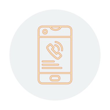 Düz modern telefon görüşmesi. simge vektör illüstrasyonu  