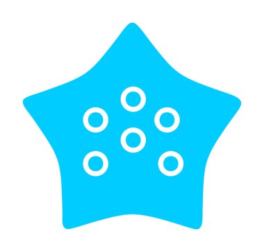 denizyıldızı düz ikon vektör çizimi 