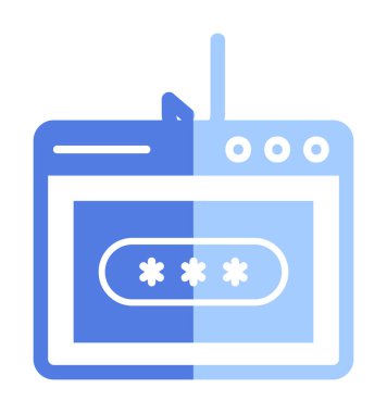 Basit Parola Kopyalama simgesi, vektör illüstrasyonu