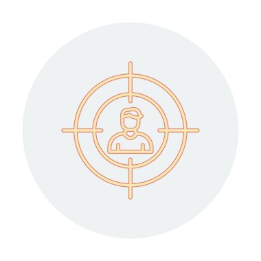 Hedef düz simge. Vektör illüstrasyonu