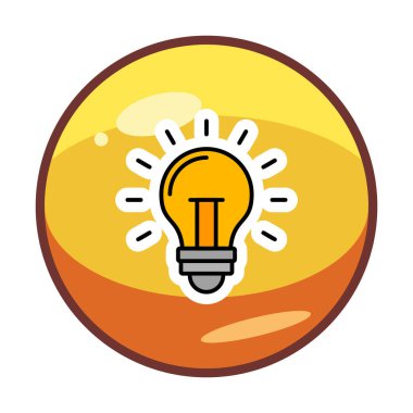 Ampul simgesi beyaz arkaplanda izole edildi 