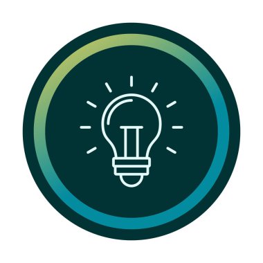 Ampul simgesi beyaz arkaplanda izole edildi 