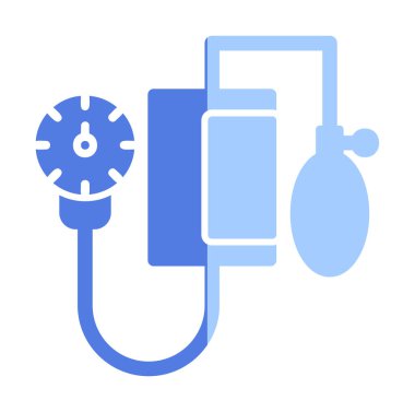 Basit Kan basıncı ölçüm simgesi, vektör illüstrasyonu