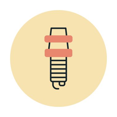 Buji simgesinin vektör illüstrasyonu