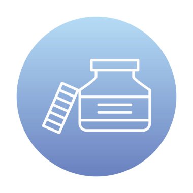 Mürekkep kavanozu simgesinin vektör çizimi 