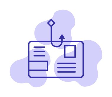 parola phishing simge vektör illüstrasyonu 