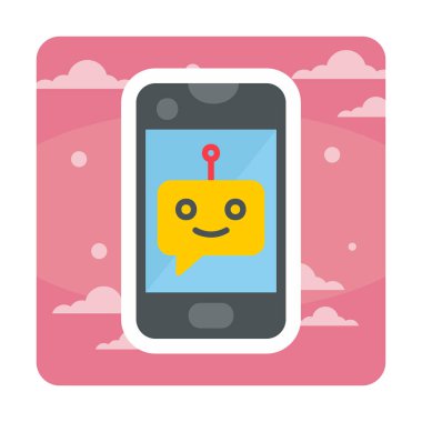 Sohbet simgesi vektör illüstrasyonu