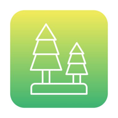 Orman ikonu vektör illüstrasyonu 