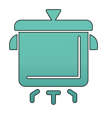 Pişirme vektörü düz simge. Pişirme Otu                   