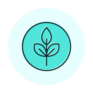 Yaprak logosu tasarımının vektör çizimi. Ekoloji kavramı 