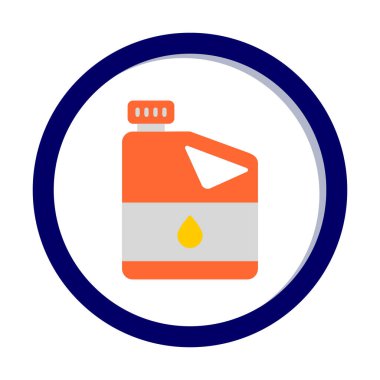 yağ varili vektörü düz renk simgesi 