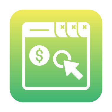 Her Tıklama simgesine Öde, vektör illüstrasyonu