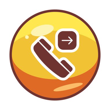 Giden telefon simgesi vektör illüstrasyonu 