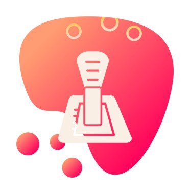 Araba vites kutusu web simgesi, vektör illüstrasyonu