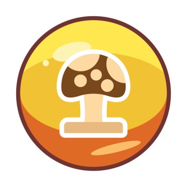 Mushroom icon, vector illustration simple design
