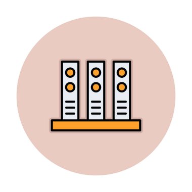 Ofis klasörleri simgesi, vektör illüstrasyonunu arşivle 