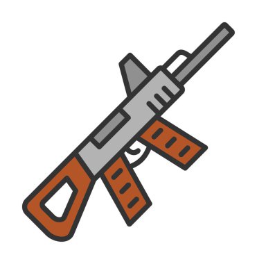 Makine Tüfeği vektör illüstrasyonu