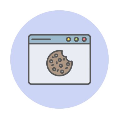 Basit Web Kurabiyeleri simgesi, vektör illüstrasyonu