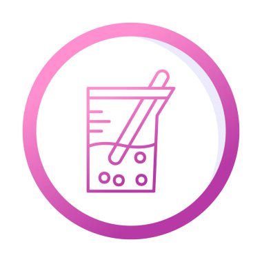 Beaker modern simgesinin vektör illüstrasyonu                          