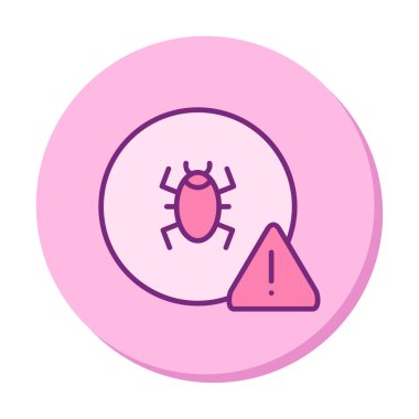 düz CD virüs ikon vektör çizimi