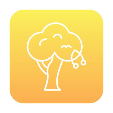 Kiraz ağacı web simgesi vektör illüstrasyonu