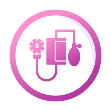 Basit Kan basıncı ölçüm simgesi, vektör illüstrasyonu