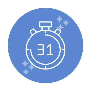 Basit düz kronometre simgesi çizimi