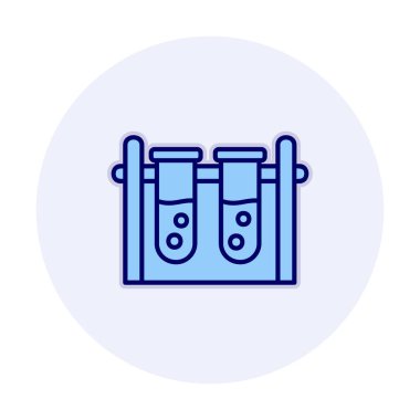 test tüpleri vektör düz renk simgesi 