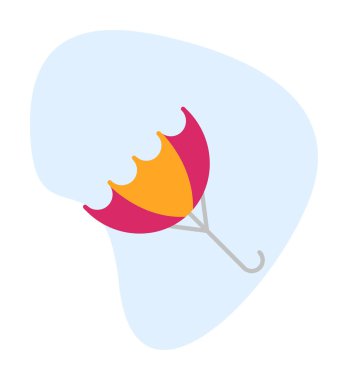 şemsiye simgesi vektör illüstrasyonu 