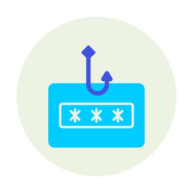 Phishing simgesi, düz tasarım illüstrasyon tasarımı