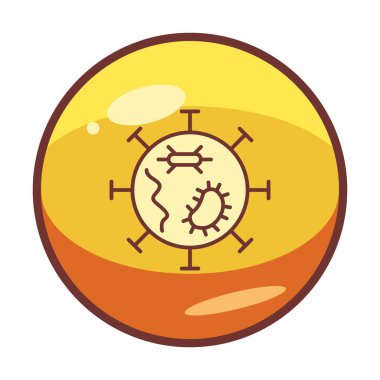 covid-19 parçacık işareti, vektör çizimi, virüs simgesi