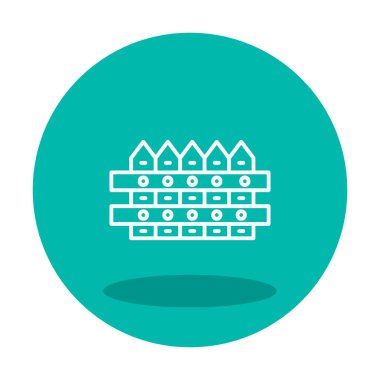 çit web simgesi, vektör çizim 