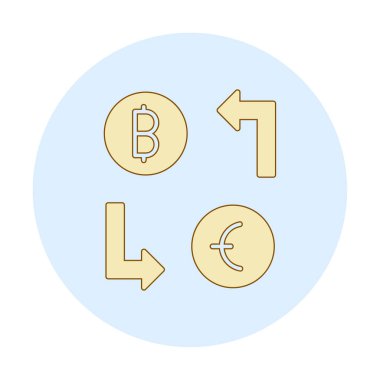 para değişimi simgesi, vektör illüstrasyonu 