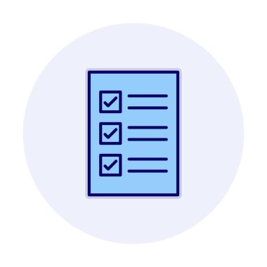 Kontrol Listesi web simgesi, vektör illüstrasyonu 