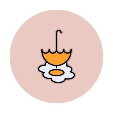 şemsiye simgesi vektör illüstrasyonu 