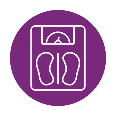 Basit Ağırlık Ölçekleme simgesi, vektör illüstrasyonu