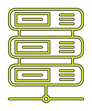 Veri sunucu simgesinin vektör illüstrasyonu 