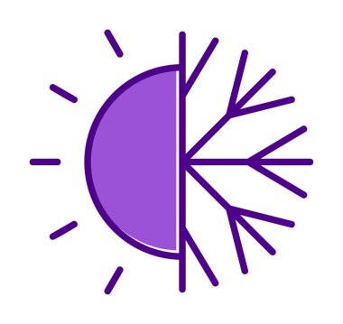 Hava durumu simgesi, vektör illüstrasyonu 