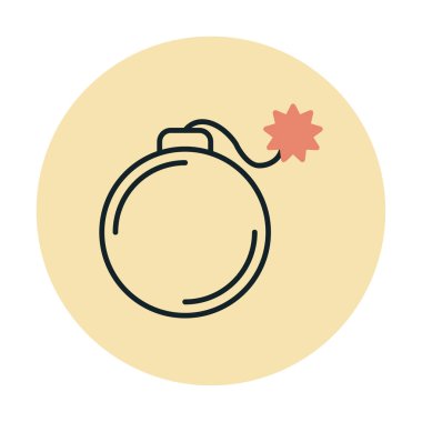 karikatür bombası, vektör illüstrasyonu