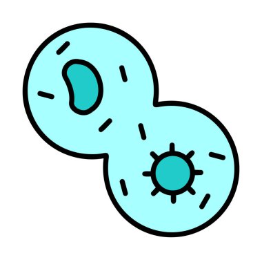 Mitoz web simgesi, vektör illüstrasyonu