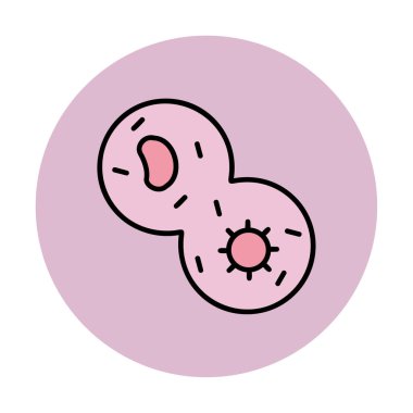 Mitoz web simgesi, vektör illüstrasyonu