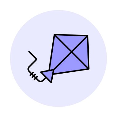 Uçurtma rengi simgesi. vektör illüstrasyonu                      