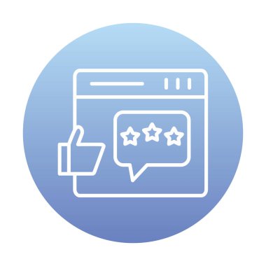 Basit düz geribildirim simgesi vektör illüstrasyon tasarımı