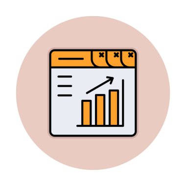 büyüme grafik simgesini, vektör çizim