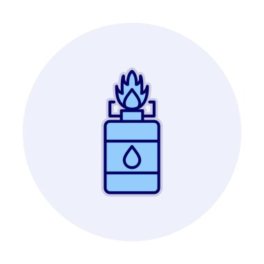 Basit düz Kamp Gaz ikonu vektör çizimi 